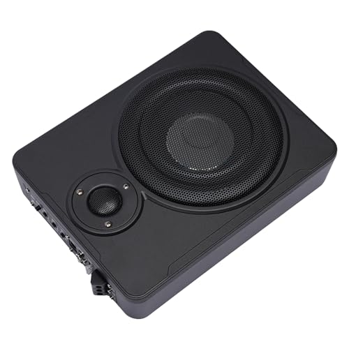 TouSuaRSi 3 Zoll Auto Subwoofer 300W Aluminiumlegierung Compact Powered Subwoofer Tieftöner Verstärker Board Aktiver Verstärker für LKW, Car, Gehäuse, Fernbedienung Subwoofer-Steuerung von TouSuaRSi