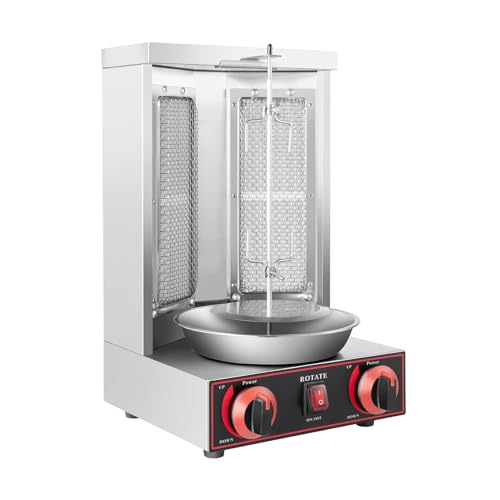 TouSuaRSi 3KW Gas Vertikal Dönergrill 2 Brenner Edelstahl Gas Döner Kebab Maschine 360° Drehbar BBQ Grillofen Rotisserie Grill Werkzeug für Hausgrillpartys, Camping Im Freie TouSuaRSi 3KW Gas Vertikal Dönergrill 2 Brenner Edelstahl Gas Döner Kebab Maschine 360° Drehbar BBQ Grillofen Rotisserie Grill Werkzeug für Hausgrillpartys, Camping Im Freie von TouSuaRSi