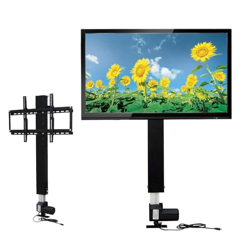 TouSuaRSi Electric Hebehalterung 26"-57" TV Lift Standfuß Hebesystem Hub+Fernbedienung, 24V Elektrisch LCD Motorisiert TV Lift Halterung 700mm, Max. 1000N/80KG von TouSuaRSi