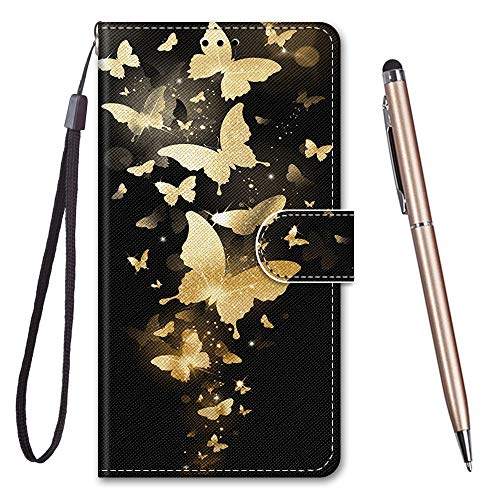 Toucasa Handyhülle für Huawei Mate 10 Lite,Premium Brieftasche PU Leder Flip [Kreativ Gemalt] Stoßfeste Case Handytasche Klapphülle für Huawei Mate 10 Lite (Gelber Schmetterling) von TOUCASA