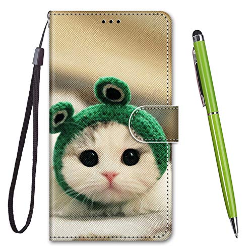 Toucasa Handyhülle für Huawei Mate 20 Lite,Premium Brieftasche PU Leder Flip [Kreativ Gemalt] Stoßfeste Case Handytasche Klapphülle für Huawei Mate 20 Lite (Froschkätzchen) von TOUCASA