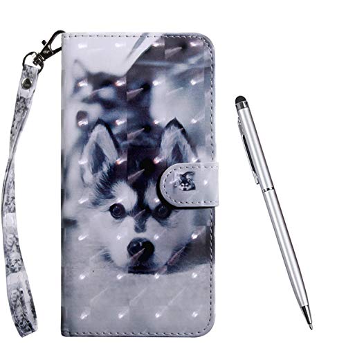 TOUCASA Hülle Kompatibel mit Huawei Honor 20 Lite, Handyhülle Brieftasche PU Leder Flip [3D] Case Magnetverschluss Handytasche Klapphülle Tasche Lederhülle Schutzhülle (Hund) von TOUCASA