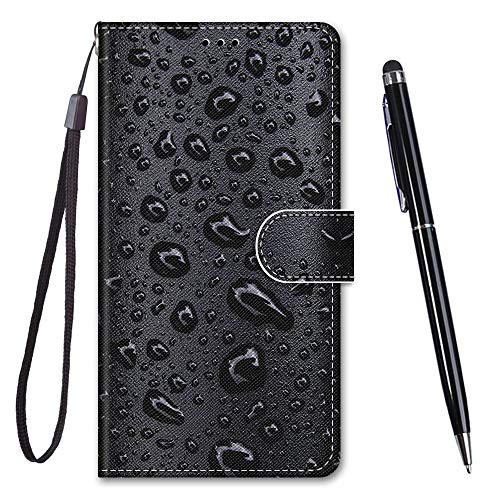 Toucasa Kompatibel mit LG K10 2018 Hülle, Handyhülle für LG K10 2018,Premium Brieftasche PU Leder Flip [Kreativ Gemalt] Case Handytasche Klapphülle für LG K10 2018 (Wassertropfen) von Toucasa