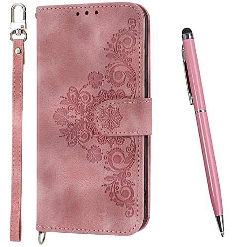 TOUCASA Kompatibel mit Samsung Galaxy A71 4G Hülle, Handyhülle Samsung A71 4G, PU Leder Flip Klappbar Stoßfeste Magnetische Wallet Tasche Kartenfach Schutzhülle Flipcase Klapphülle (Rosa) von TOUCASA