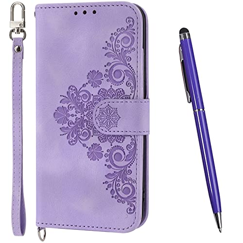 TOUCASA Kompatibel mit iPhone 12/12 Pro Hülle, Handyhülle iPhone 12/12 Pro (6,1 Zoll), PU Leder Flip Klappbar Magnetische Wallet Tasche Kartenfach Schutzhülle Flipcase Klapphülle (Lila) von TOUCASA