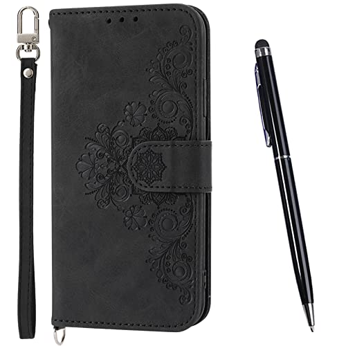 TOUCASA Kompatibel mit iPhone 14 Plus Hülle, Handyhülle iPhone 14 Plus (6,7 Zoll), PU Leder Flip Klappbar Magnetische Wallet Tasche Kartenfach Schutzhülle Flipcase Klapphülle (Schwarz) von TOUCASA