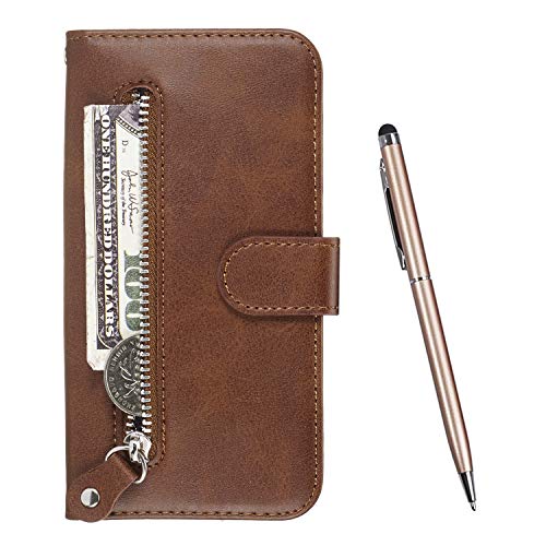 TOUCASA Kompatibel mit iPhone SE 2020 Hülle, Handyhülle Brieftasche PU Leder Flip [Ständer Kartenfach] Case Handytasche Klapphülle Kratzfestes Schutz Lederhülle für iPhone SE 2020 (4,7 Zoll) (Braun) von TOUCASA