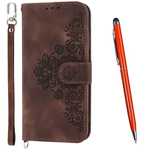 TOUCASA Kompatibel mit iPhone XR Hülle, Handyhülle iPhone XR (6,1 Zoll), PU Leder Flip Klappbar Magnetische Wallet Tasche Standfunktion Kartenfach Schutzhülle Flipcase Klapphülle (Braun) von TOUCASA