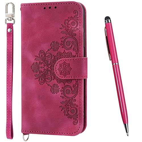 Toucasa Kompatibel mit iPhone XR Hülle, Handyhülle iPhone XR (6,1 Zoll), PU Leder Flip Klappbar Magnetische Wallet Tasche Standfunktion Kartenfach Schutzhülle Flipcase Klapphülle (Rot) von Toucasa