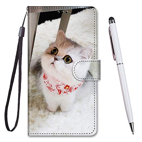 Toucasa für Galaxy A6 2018 Hülle, Handyhülle für Galaxy A6 2018,Premium Brieftasche PU Leder Flip [Kreativ Gemalt] Case Handytasche Klapphülle für Samsung Galaxy A6 2018 (Schal Kätzchen) von TOUCASA