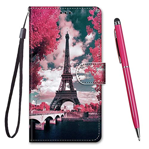 Toucasa für Galaxy S9 Plus Hülle, Handyhülle für Galaxy S9 Plus,Premium Brieftasche PU Leder Flip [Kreativ Gemalt] Case Handytasche Klapphülle für Samsung Galaxy S9 Plus (Eiffelturm) von TOUCASA
