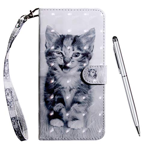 Toucasa für Samsung Galaxy A71 Hülle, Handyhülle Brieftasche PU Leder Flip [3D] Case Magnetverschluss Handytasche Klapphülle Tasche Lederhülle Schutzhülle (Katze) von Toucasa