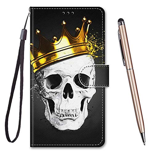 Toucasa für iPhone XS Max Hülle, Handyhülle für iPhone XS Max,Premium Brieftasche PU Leder Flip [Kreativ Gemalt] Case Handytasche Klapphülle für Apple iPhone XS Max (6,5 Zoll),Skelett von TOUCASA