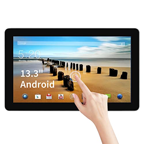 TouchWo 13,3 Zoll Touchscreen Monitor, Android All-in-One PC Inklusive WiFi, Eingebaute Lautsprecher, HD-MI Eingang für POS, Menübildschirm, RK3288 RAM Speicher 2G & ROM 16GB von TouchWo