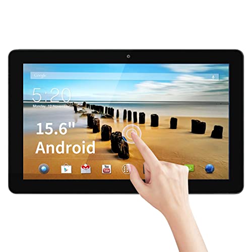 TouchWo 15,6 Zoll Touchscreen Monitor, Android All-in-One PC mit WiFi, eingebauten Lautsprechern und Kamera, RK3288 RAM 2GB & ROM 16GB, HD-MI Monitor für POS, Menübildschirm, Videoanruf von TouchWo