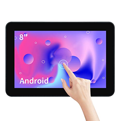 TouchWo 8 Zoll Touchscreen Monitor, Android All-in-One PC Inklusive WiFi, Integrierte Lautsprecher, Unterschriftenerfassung, HD-MI Eingang für POS, Menübildschirm, Digitaler Bilderrahmen von TouchWo