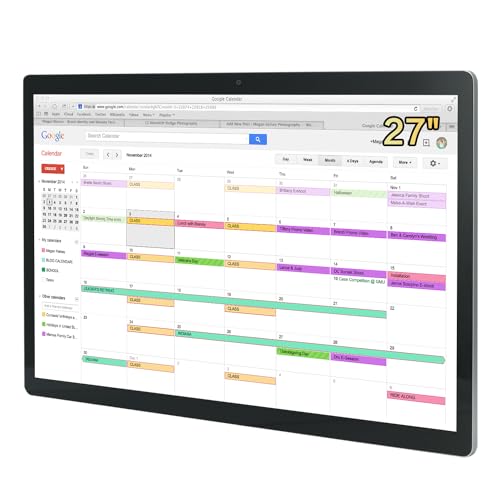 TouchWo Digitaler Kalender und Wandplaner, 68,6 cm (27 Zoll), Smart-Whiteboard-Kalender für Aufgabendiagramm und Arbeitszeitplan, integrierte Lautsprecher und Kamera, inklusive Wandhalterung und von TouchWo