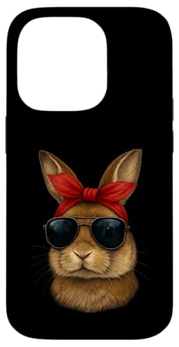 Cooles männliches Häschen mit rotem Stirnband und Sonnenbrille Spaß Hülle für iPhone 14 Pro Cooles männliches Häschen mit rotem Stirnband und Sonnenbrille Spaß Hülle für iPhone 14 Pro von Tough Rabbits