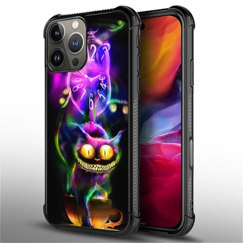 Toulas Kompatibel mit iPhone 16 Pro Max, Grinsekatze, ultimativer Schutz: Rückseite + weiches Silikon-Acryl-TPU-Design für stoßfestes Fallschutz für iPhone 16 Pro Max von Toulas