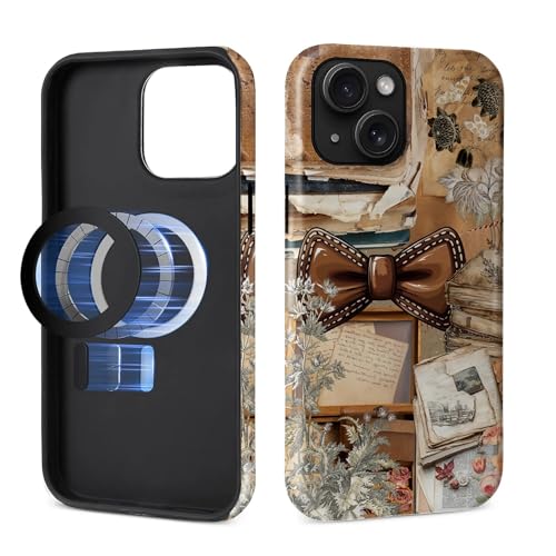 Toulas Schutzhülle für iPhone 13 / 14, kompatibel mit MagSafe, 2-lagiger Schutz, matte Oberfläche, Premium-Haptik, stoßfest und fingerabdruckresistent, Retro-Patchwork-Schleifenmalerei Toulas Schutzhülle für iPhone 13 / 14, kompatibel mit MagSafe, 2-lagiger Schutz, matte Oberfläche, Premium-Haptik, stoßfest und fingerabdruckresistent, Retro-Patchwork-Schleifenmalerei von Toulas