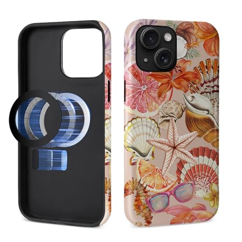 Toulas Schutzhülle für iPhone 14 Plus, kompatibel mit MagSafe, 2-lagiger Schutz, matte Oberfläche, Premium-Haptik, stoßfestes und fingerabdruckresistentes Design, Retro-Aquarell-Schalen Toulas Schutzhülle für iPhone 14 Plus, kompatibel mit MagSafe, 2-lagiger Schutz, matte Oberfläche, Premium-Haptik, stoßfestes und fingerabdruckresistentes Design, Retro-Aquarell-Schalen von Toulas