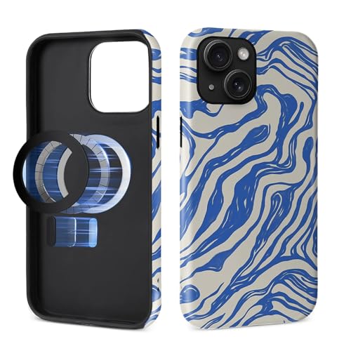Toulas Schutzhülle für iPhone 14 Plus, kompatibel mit MagSafe, 2-lagiger Schutz, matte Oberfläche, erstklassige Haptik, stoßfestes und fingerabdruckresistentes Design, dunkelblaue Wellen Toulas Schutzhülle für iPhone 14 Plus, kompatibel mit MagSafe, 2-lagiger Schutz, matte Oberfläche, erstklassige Haptik, stoßfestes und fingerabdruckresistentes Design, dunkelblaue Wellen von Toulas