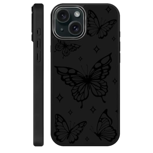 Toulas Schutzhülle für iPhone 15 Plus, [kompatibel mit MagSafe], High-End-Design mit erhöhtem Relief, TPU-Silikon für hervorragenden Fallschutz und Langlebigkeit! Stern-Schmetterling von Toulas