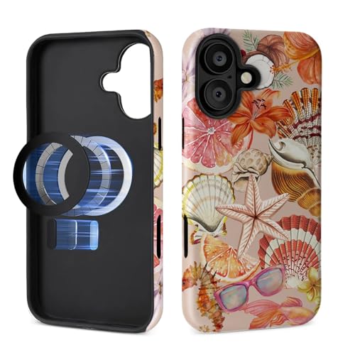 Toulas Schutzhülle für iPhone 16 Plus, kompatibel mit MagSafe, 2-lagiger Schutz, matte Oberfläche, Premium-Haptik, stoßfestes und fingerabdruckresistentes Design, Retro-Aquarell-Schalen Toulas Schutzhülle für iPhone 16 Plus, kompatibel mit MagSafe, 2-lagiger Schutz, matte Oberfläche, Premium-Haptik, stoßfestes und fingerabdruckresistentes Design, Retro-Aquarell-Schalen von Toulas