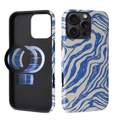 Toulas Schutzhülle für iPhone 16 Pro, kompatibel mit MagSafe, 2-lagiger Schutz, matte Oberfläche, erstklassige Haptik, stoßfestes und fingerabdruckresistentes Design, dunkelblaue Wellen Toulas Schutzhülle für iPhone 16 Pro, kompatibel mit MagSafe, 2-lagiger Schutz, matte Oberfläche, erstklassige Haptik, stoßfestes und fingerabdruckresistentes Design, dunkelblaue Wellen von Toulas