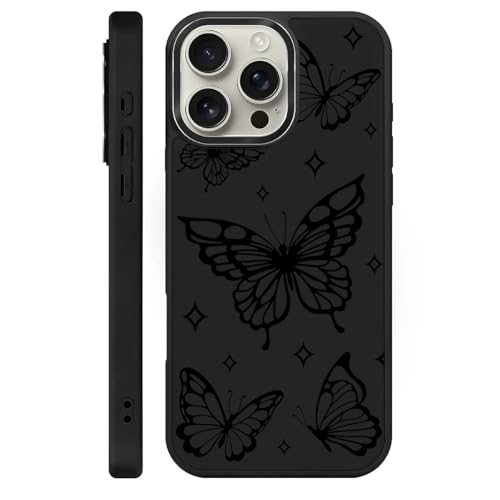 Toulas Schutzhülle für iPhone 16 Pro, kompatibel mit MagSafe, hochwertiges geprägtes Design, TPU-Silikon für hervorragenden Fallschutz und Langlebigkeit. Stern-Schmetterling von Toulas