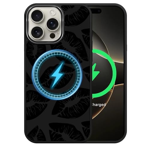 Toulas Schutzhülle für iPhone 16 Pro Max, [kompatibel mit MagSafe], High-End-Relief, geprägtes Design, TPU-Silikon für hervorragenden Fallschutz und Haltbarkeit. Lippendruck von Toulas