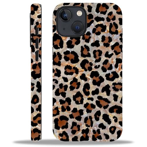 Toulas Schutzhülle kompatibel mit iPhone 12/12 Pro, 2-lagiger Schutz, matte Oberfläche, Premium-Haptik, stoßfestes und fingerabdruckresistentes Design, vergoldeter Marmor-Leopardenmuster von Toulas