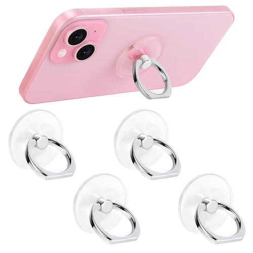 Ultradünner Ringhalter Handy, Handy Ring Halterung, 4 Stück 360 Grad Drehung Halterung, Smartphone Fingerhalter, Verstellbarer Phone Halter, Universal Handy Fingerhalter für Smartphones Tablets von Toulifly