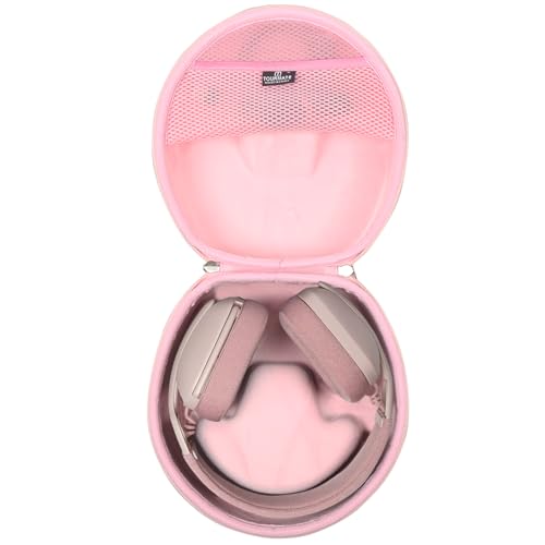 Hartschalen-Reiseetui für Logitech Zone Vibe 100/125 kabellose Ohr-Kopfhörer, schützende Tragetasche, Aufbewahrungstasche – Tourmate (nur Hülle) (Rosa) von Tourmate