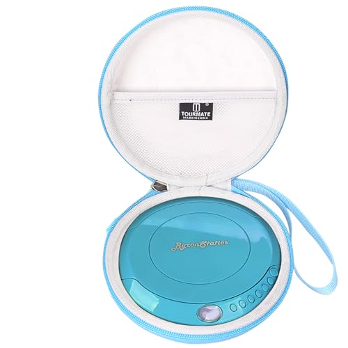 CD-Player-Hülle, kompatibel mit ByronStatics PCD220B/GPX PCB319B/PC332B Produkte, tragbarer CD-Player, Reise-Tragetasche für Arafuna/Megatek (blau) von Tourmate