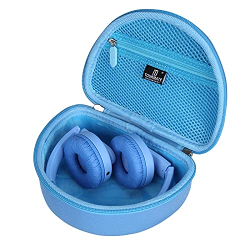 Tourmate Hartschalen-Reisetasche für Philips K4206 Kinder Wireless On-Ear-Kopfhörer/iClever HS19 Kinder-Kopfhörer/RORSOU R10 On-Ear-Kopfhörer, schützende Tragetasche (blau, nur Hülle) von Tourmate