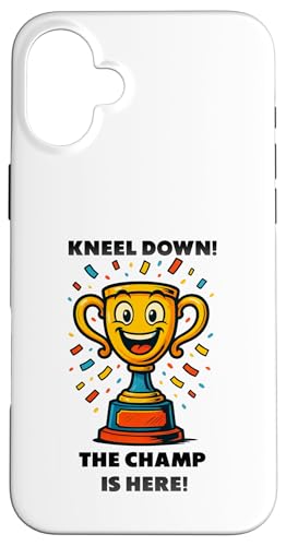 The Champ is here, Sieger, 1.Platz, Gewinner, Tournier-Sieg Hülle für iPhone 16 Plus von Tourniersieger, Gewinner, 1.Platz