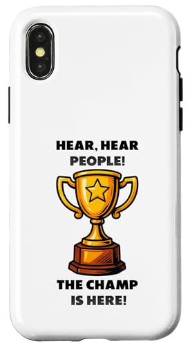 The Champ is here, Sieger, 1.Platz, Gewinner, Tournier-Sieg Hülle für iPhone X/XS The Champ is here, Sieger, 1.Platz, Gewinner, Tournier-Sieg Hülle für iPhone X/XS von Tourniersieger, Gewinner, 1.Platz