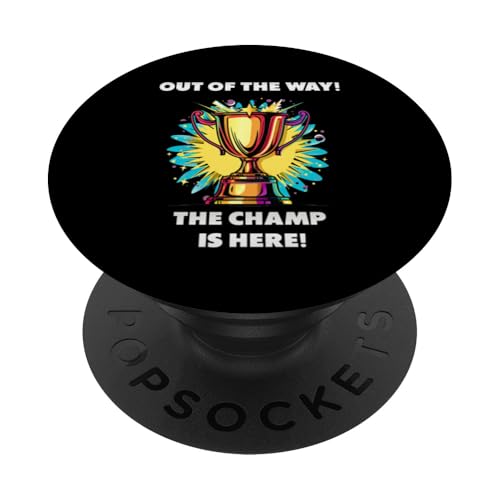 The Champ is here, Sieger, 1.Platz, Gewinner, Tournier-Sieg PopSockets Klebender PopGrip The Champ is here, Sieger, 1.Platz, Gewinner, Tournier-Sieg PopSockets Klebender PopGrip von Tourniersieger, Gewinner