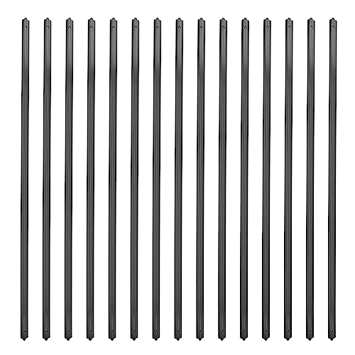 32-1/4 Zoll Flache Gerade Aluminium Deck Baluster mit Schrauben, 50-Pack Gerillte Veranda Geländer, Baluster Deck Geländer für Treppe, Deck und Treppengeländer, Mattschwarz 32-1/4 Zoll Flache Gerade Aluminium Deck Baluster mit Schrauben, 50-Pack Gerillte Veranda Geländer, Baluster Deck Geländer für Treppe, Deck und Treppengeländer, Mattschwarz von Towallmark
