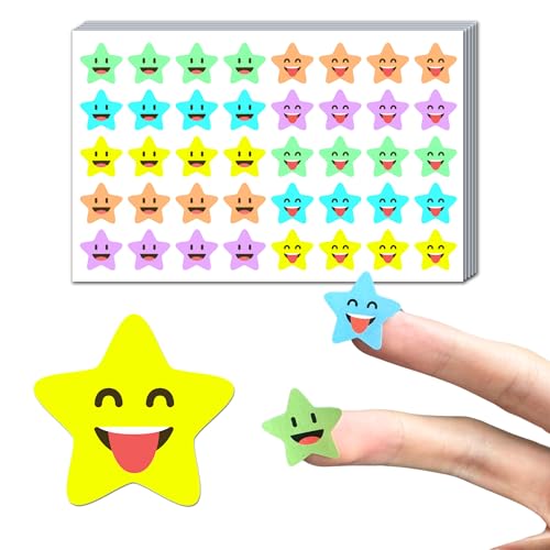1000 Stück - Sticker Sterne Belohnungssticker, Klebesterne Aufkleber - 20mm von TownStix