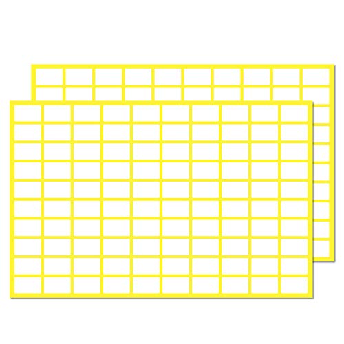 13 x 8 mm, Aufkleber Etiketten Selbstklebend Klebeetiketten zum Beschriften - Weiß (2000 Stück) von TownStix