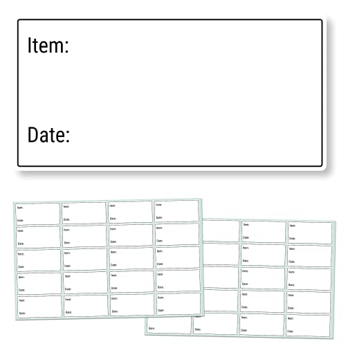 1500 Stück, Gefrieretiketten Selbstklebend Ablösbar Etiketten Lebensmittel Datum, Keine Klebereste - 50 x 25 mm von TownStix