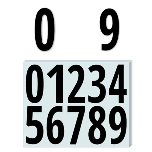 200 Stück, 100 mm - Zahlen Aufkleber Klebezahlen Wetterfest, Klebenummern Sticker - Schwarz 200 Stück, 100 mm - Zahlen Aufkleber Klebezahlen Wetterfest, Klebenummern Sticker - Schwarz von TownStix