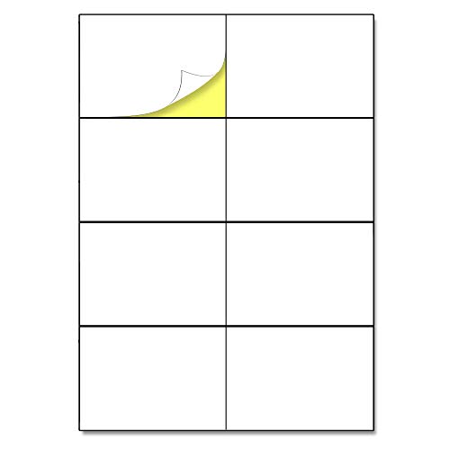 25 Blatt, 200 Stück - Etiketten Selbstklebend Adressaufkleber A4, Klebeetiketten Aufkleber zum Beschriften - 105 x 74,25mm von TownStix