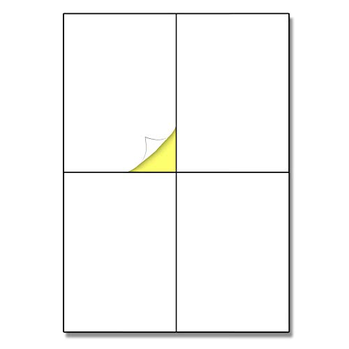 Große Klebeetiketten, A4, für Boxen/Porto/Versand, 4 Stück pro Blatt, 148,5 x 105 mm (A6), Weiß, 25 Blatt von TownStix