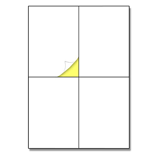 25 Blatt, Etiketten Selbstklebend Versandetiketten Aufkleber A4-4 Stück/Blatt, 148,5 x 105 mm (A6) von TownStix