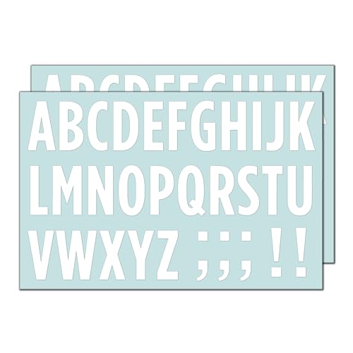 30 Blatt, 50mm - Buchstaben Aufkleber Sticker Groß, Alphabet Wetterfest - Weiß 30 Blatt, 50mm - Buchstaben Aufkleber Sticker Groß, Alphabet Wetterfest - Weiß von TownStix