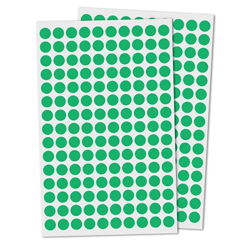 3000 Stück, 10mm Klebepunkte Etiketten Aufkleber Selbstklebende - Grün von TownStix