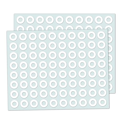 4000 Stück, Lochverstärker Selbstklebend Verstärkungsringe Weiß - 13mm von TownStix